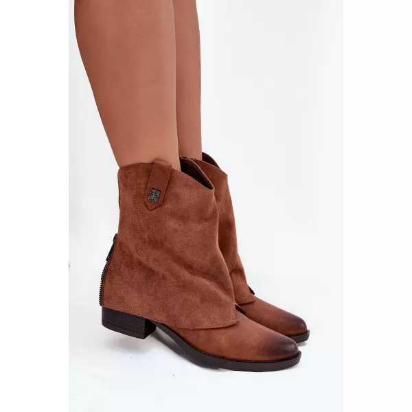  Dámské boty na podpatku BOTO SYLVETTE 39097 CAMEL 