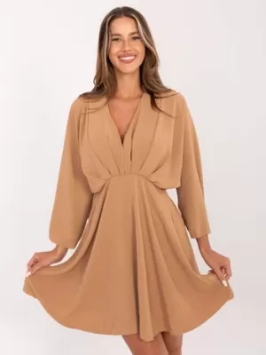Dámské šaty ITALY MODA DHJ-SK-11981B.19 DARK BEIGE