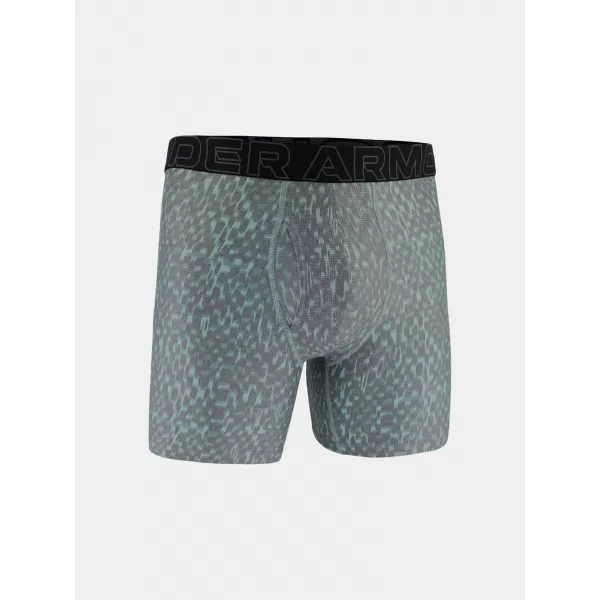  Pánské boxerky UNDER ARMOUR UA PERFORMANCE TECH - PRINT 6IN - 1PK 1383875-477 MODRÁ 