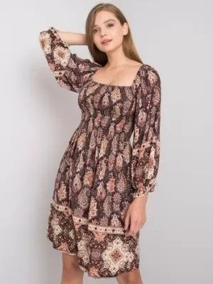 Dámské šaty OCH BELLA TW-SK-BI-H3748.22X DARK BROWN