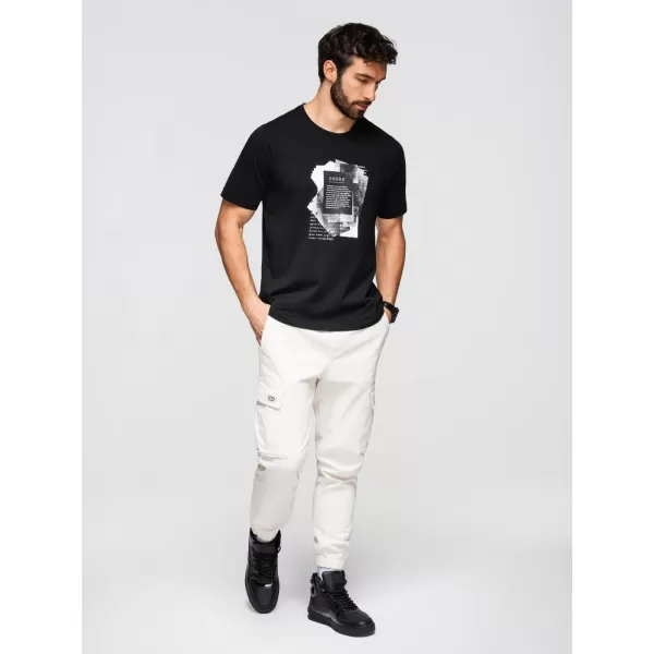  Pánské triko OMBRE OM-TSPT-0261 BLACK 