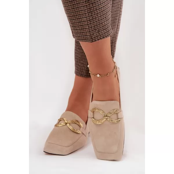  Dámské mokasíny D&A CR61-3115 BEIGE 