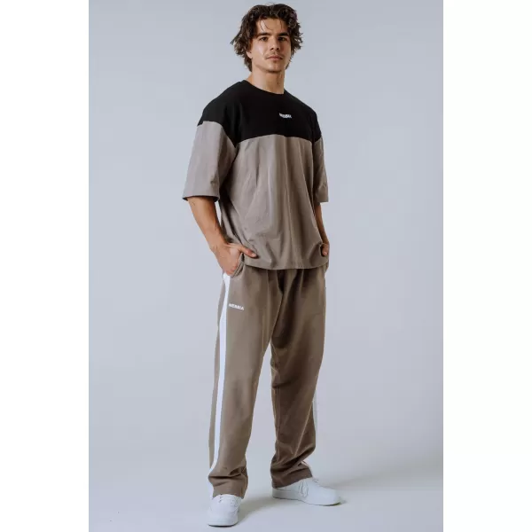  NEBBIA Relaxed fit tepláky POWER 904 LIGHT BROWN ASH 