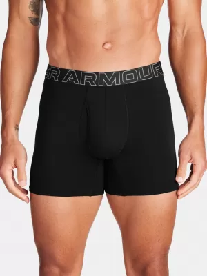 Pánské boxerky UNDER ARMOUR M PERF COTTON 6IN (3KS) 1383889-001 ČERNÁ