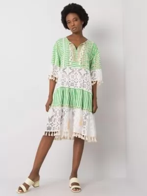Dámské šaty ITALY MODA DHJ-SK-13567.41P WHITE-GREEN
