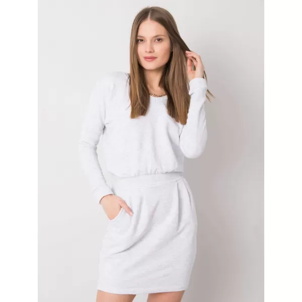  Dámské šaty RUE PARIS RV-SK-6037.18X LIGHT GREY 