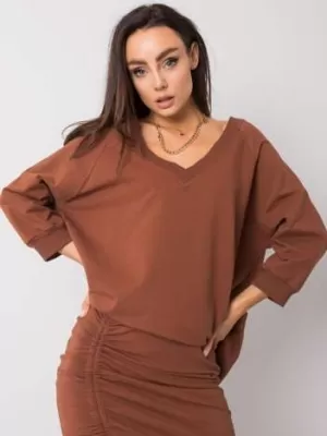 Dámská mikina RUE PARIS RV-BL-5676.09 BROWN
