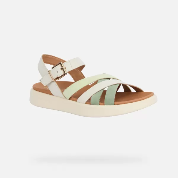  Dámské sandály GEOX XAND 2S G012749 KRÉMOVÁ 