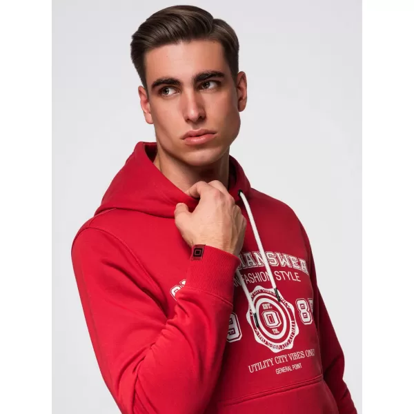  Pánská mikina OMBRE B1714 RED 
