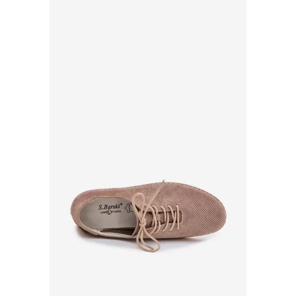  Dámské boty S.BARSKI LR61-7080 DARK BEIGE 