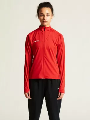 Dámská tréninková bunda CRAFT TW Evolve 2.0 Full Zip Jacket W JASNĚ ČERVENÁ