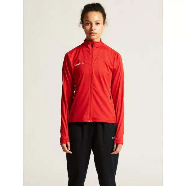  Dámská tréninková bunda CRAFT TW Evolve 2.0 Full Zip Jacket W JASNĚ ČERVENÁ 