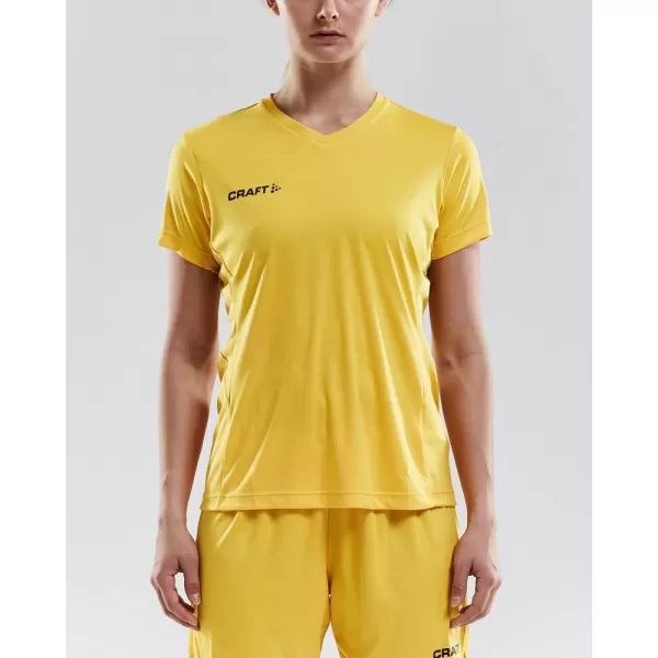  Dámské sportovní tričko s výstřihem do V CRAFT TW Squad Go Jersey Solid W ŠVÉDSKÁ ŽLUTÁ 