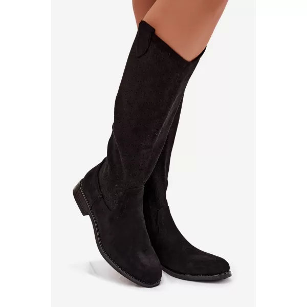  Dámské kozačky S.BARSKI HY61-8022 BLACK 