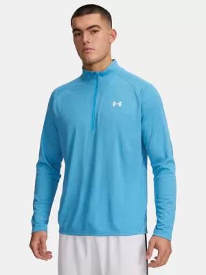 Pánské triko UNDER ARMOUR UA TECH TEXTURED 1/2 ZIP 1382797-453 MODRÁ