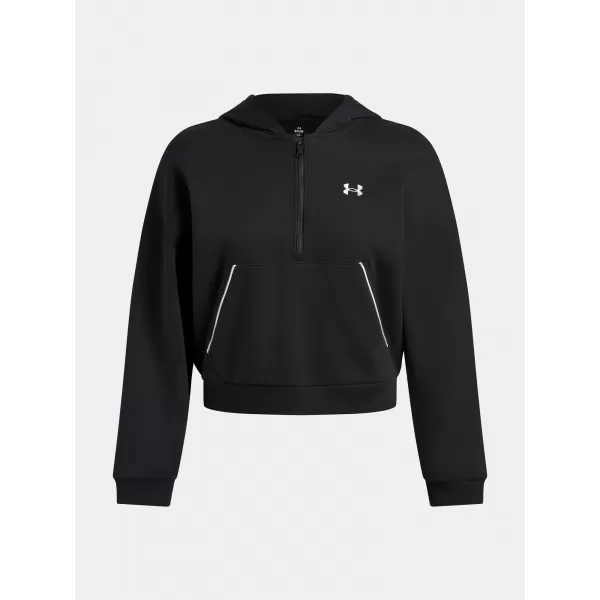  Dámská mikina UNDER ARMOUR RIVAL FLC PIPED HZ HOODIE 6003707-005 ČERNÁ 