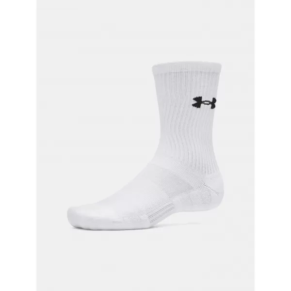  Ponožky UNDER ARMOUR PERFORMANCE COTTON 3P CRW 6009685-100 BÍLÁ 
