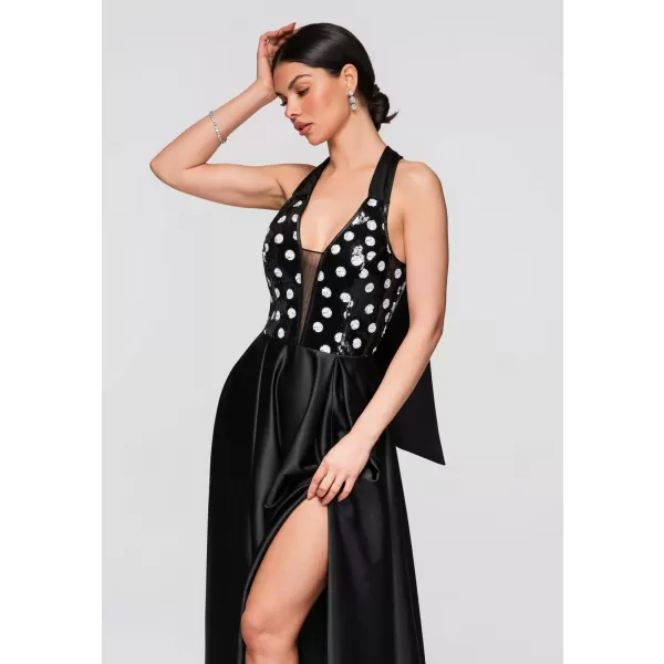  Dámské šaty LARICA LA-OM-DLR259 BLACK 