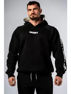NEBBIA Mikina s kapucí HERO 300 BLACK