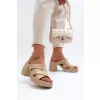 Dámské žabky ZAZOO 40373 BEIGE