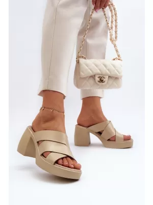 Dámské žabky ZAZOO 40373 BEIGE