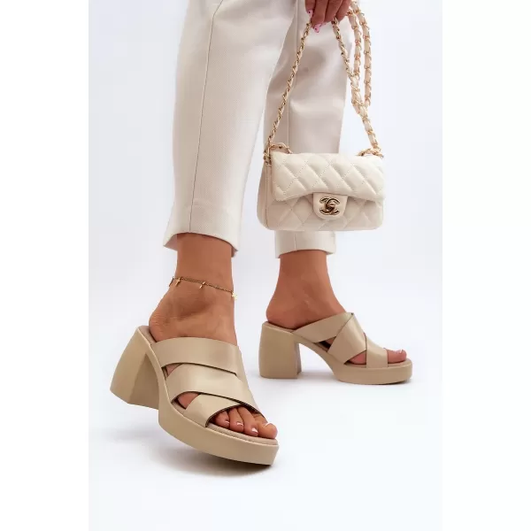  Dámské žabky ZAZOO 40373 BEIGE 