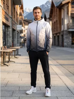Pánská softshellová bunda premium ALTISPORT VOJ/ALM126JACK01 ČERNOBÍLÁ