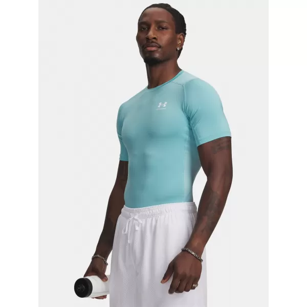  Pánské triko UNDER ARMOUR HG ARMOUR COMP SS 1361518-425 MODRÁ 