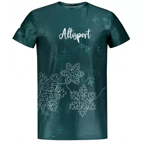  Pánské vánoční triko premium ALTISPORT VOJ/ALMVN8TR06 ZELENÁ 