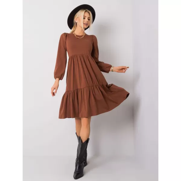  Dámské šaty RUE PARIS RV-SK-5832.18X BROWN 