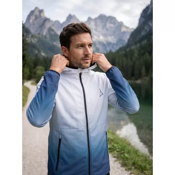  Pánská softshellová bunda premium ALTISPORT VOJ/ALM126JACK01 NÁMOŘNÍ MODRÁ/BÍLÁ 