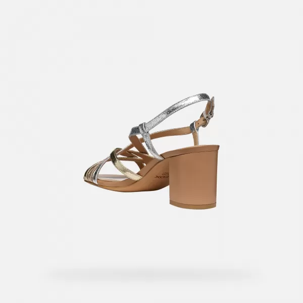  Dámské sandály GEOX VIRNILISA 65 S G012824 ZLATÁ 