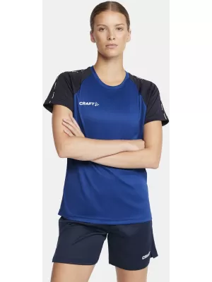 Dámské kontrastní sportovní tričko CRAFT TW Squad Go Contrast Jersey W KLUBOVÁ KOBALTOVÁ/NÁMOŘNÍ