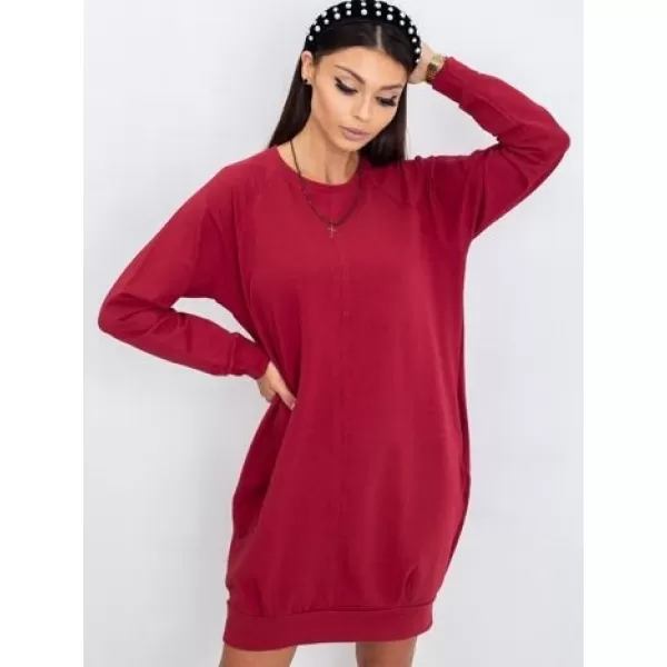  Dámské šaty BASIC FEEL GOOD RV-TU-5184.93P BURGUNDY 