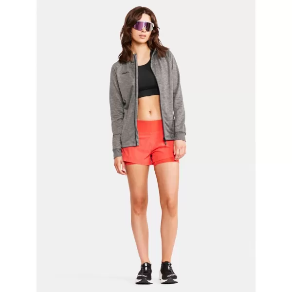  Dámská bunda s kapucí CRAFT Corp. ADV Unify Hoodie Jacket W TMAVĚ ŠEDÝ MELÍR 