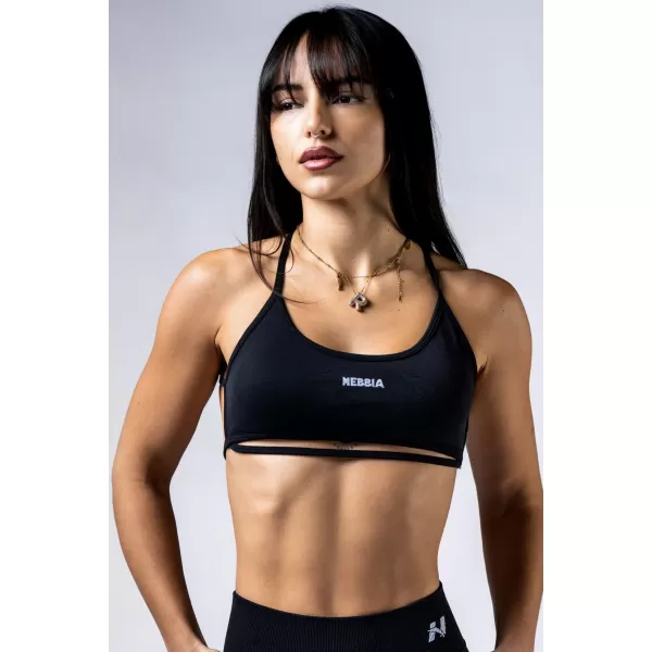  NEBBIA Open-back sportovní podprsenka POWER 890 BLACK 