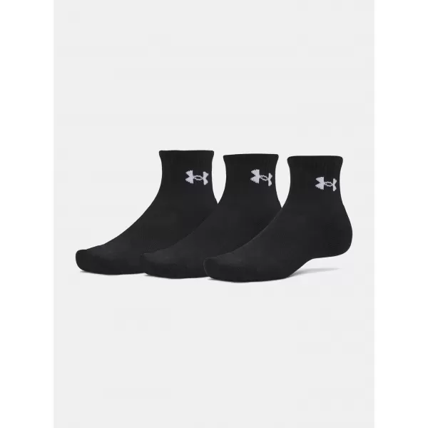 Ponožky UNDER ARMOUR PERFORMANCE COTTON 3P QTR 6009686-008 ČERNÁ 