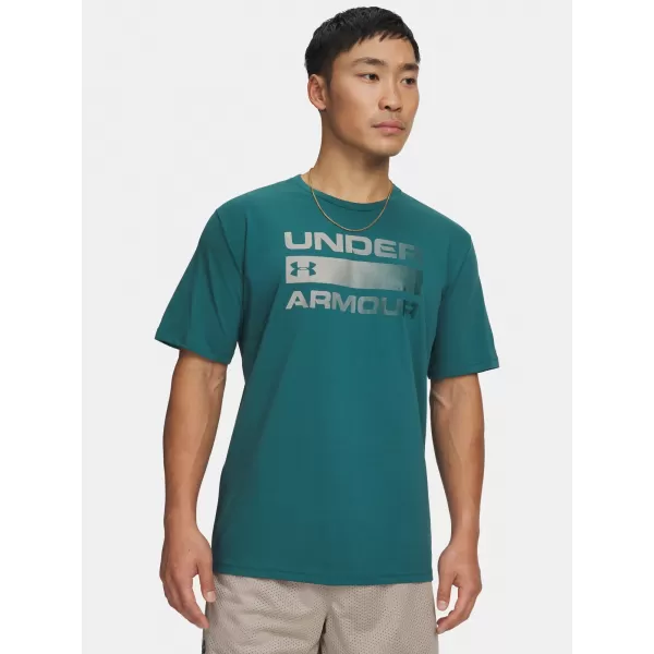  Pánské triko UNDER ARMOUR TEAM ISSUE WORDMARK SS 1329582-338 ZELENÁ 