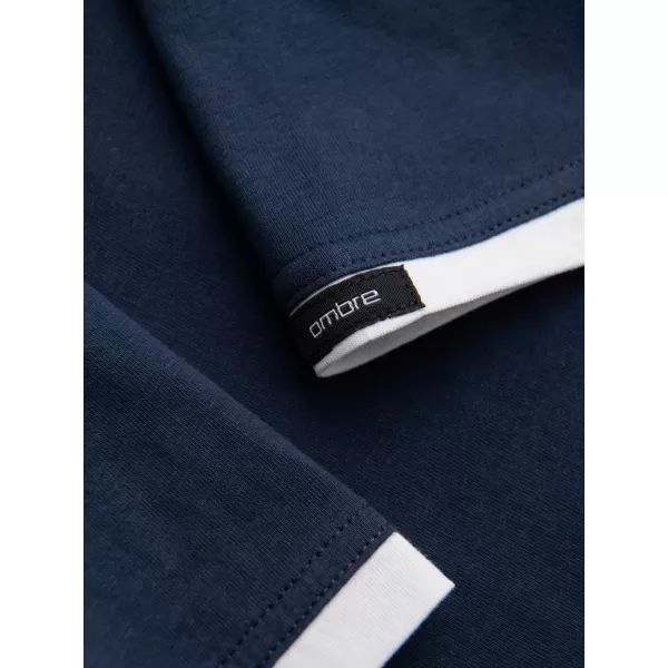  Pánské triko OMBRE OM-TSCT-0256 NAVY BLUE 