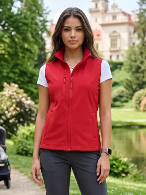 Dámská softshellová vesta ALTISPORT NoPrint NP/ALW965 ČERVENÁ