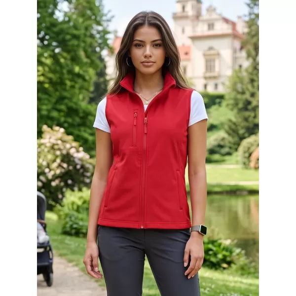  Dámská softshellová vesta ALTISPORT NoPrint NP/ALW965 ČERVENÁ 