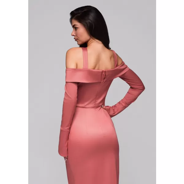  Dámské šaty LARICA LA-OM-DLR250 DARK PINK 