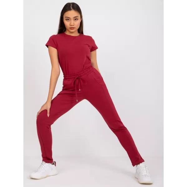  Dámské tepláky BASIC FEEL GOOD RV-DR-3589.06X BURGUNDY 
