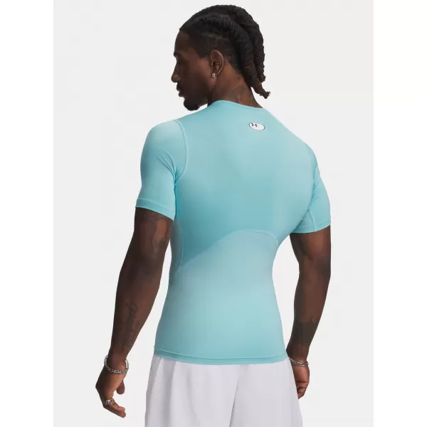  Pánské triko UNDER ARMOUR HG ARMOUR COMP SS 1361518-425 MODRÁ 