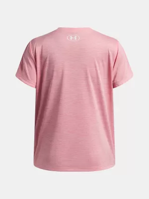 Dívčí triko UNDER ARMOUR TECH TWIST WDMK LOGO SS 6007134-600 RŮŽOVÁ