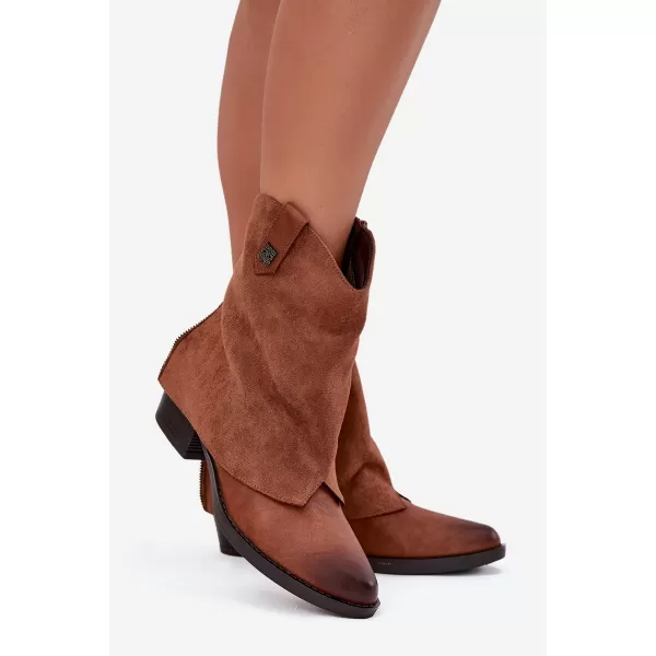  Dámské boty na podpatku BOTO SYLVETTE 39097 CAMEL 