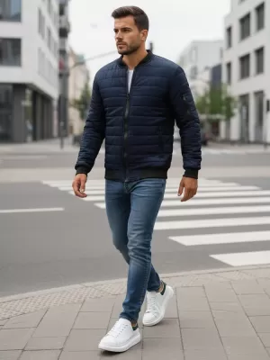 Pánská bunda DSTREET TMAVĚ MODRÁ
