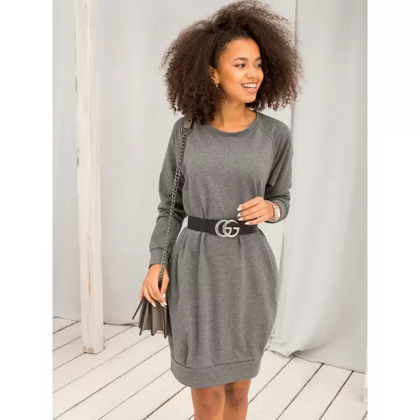  Dámské šaty BASIC FEEL GOOD RV-TU-5184.93P DARK GREY 