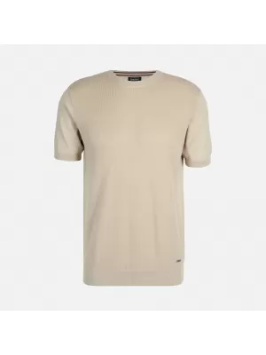 Pánské triko GEOX KNIT G012316 BÉŽOVÁ
