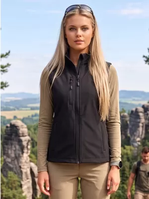 Dámská softshellová vesta ALTISPORT NoPrint NP/ALW965 ČERNÁ